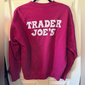 Trader Joe's Magenta Pink Crewneck Sweatshirt Size Medium